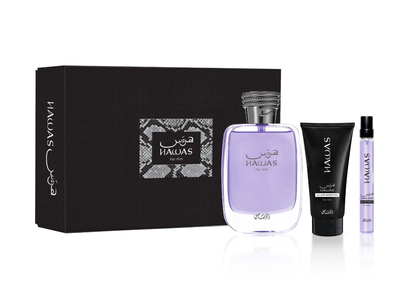 Rasasi Hawas Men EDP 100ml + EDP 10ml Mini + Shower Gel 60ml