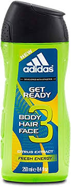 Adidas- Shower Gel Get Ready 2in1 Men, 250ml - 250ml