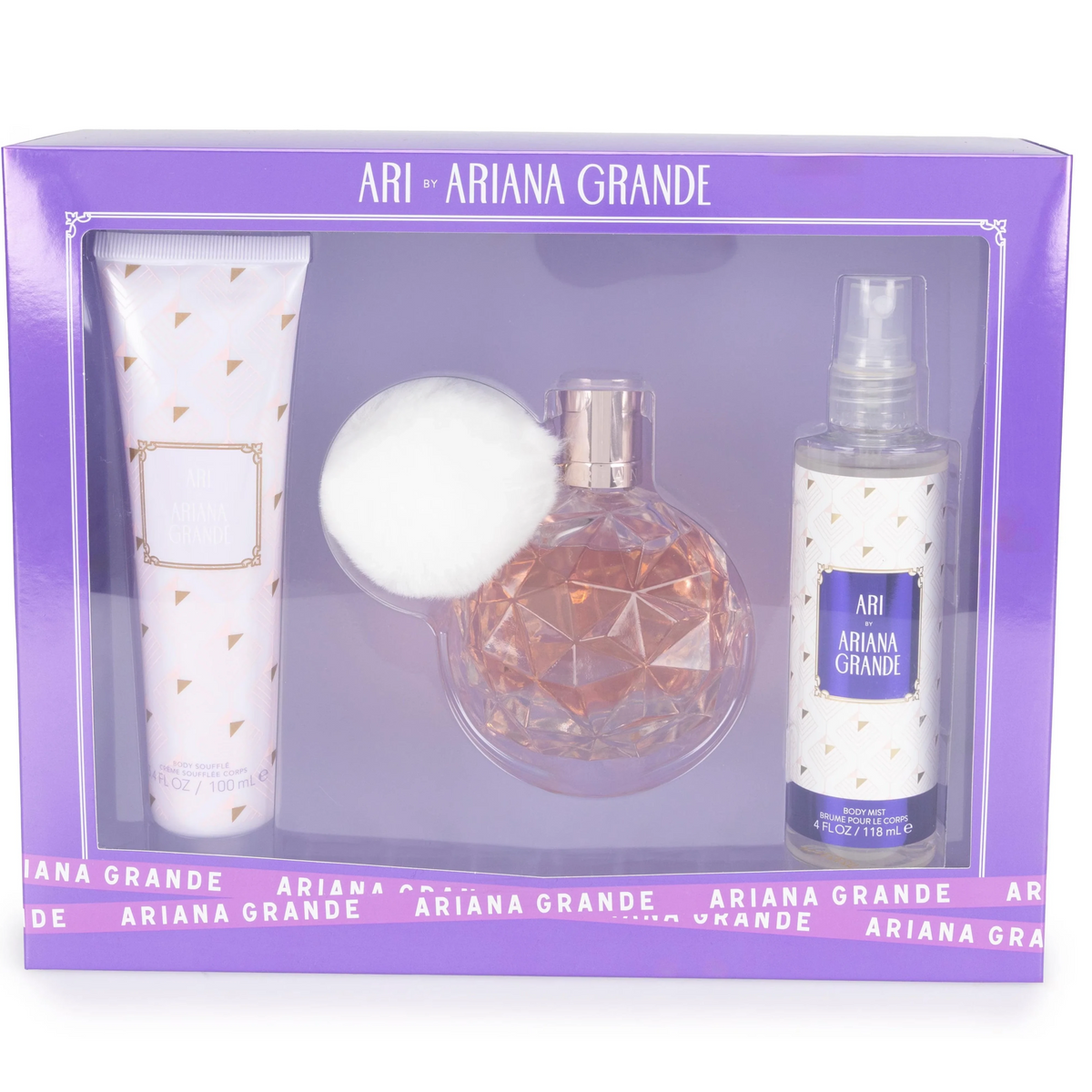 Ariana Grande Ari Women Gift Set (Edp 100 Ml + Body Mist 118 Ml + Body Souffle 100 Ml)