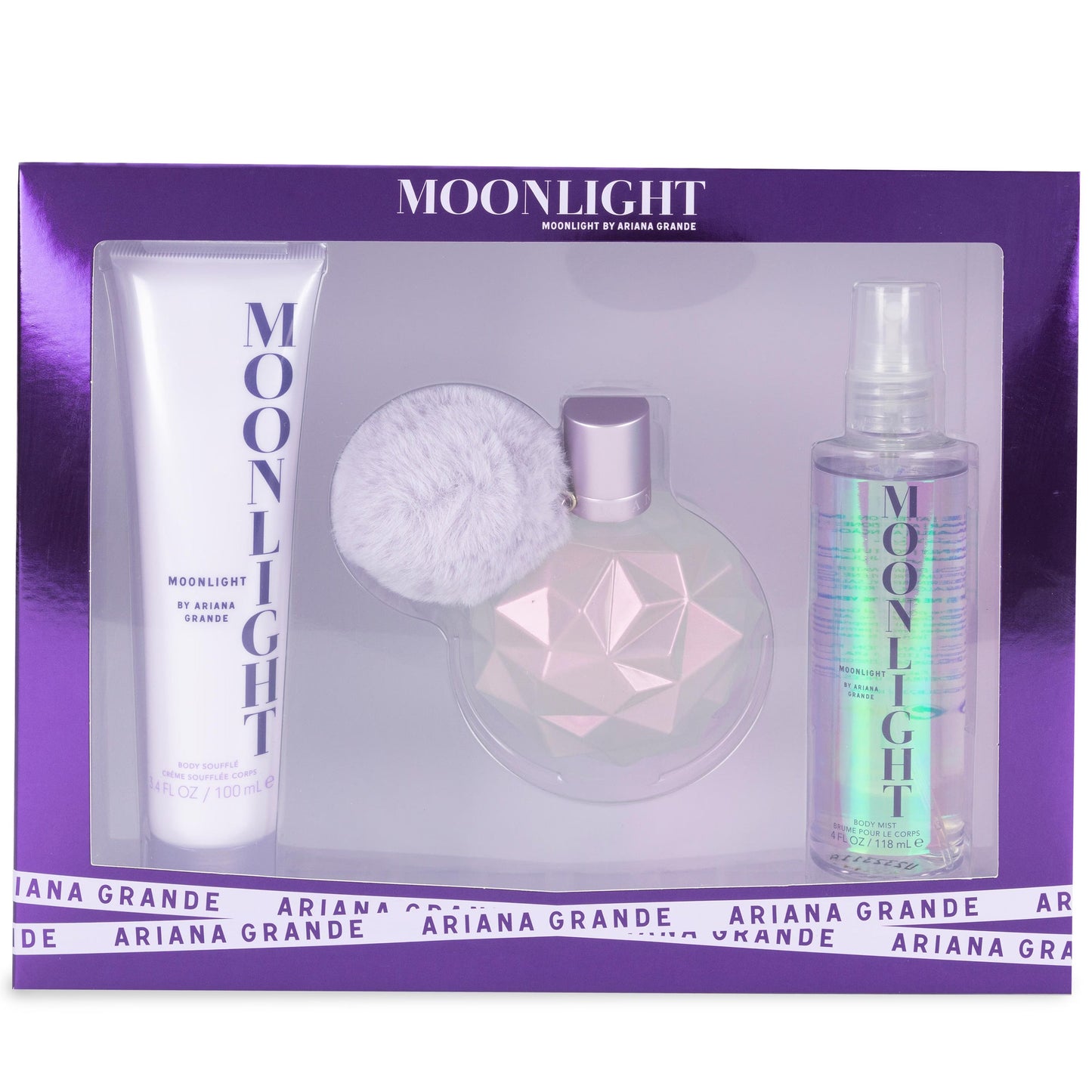 Ariana Grande Moonlight Women Gift  Set (Edp 100 Ml + Body Mist 118 Ml + Body Souffle 100 Ml)