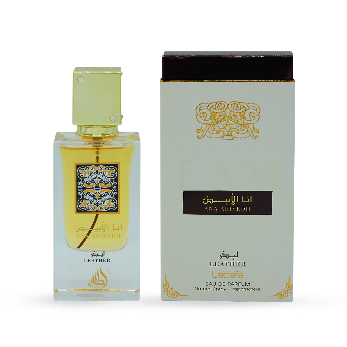 Lattafa Ana Abiyedh Leather EDP 60ml for Men