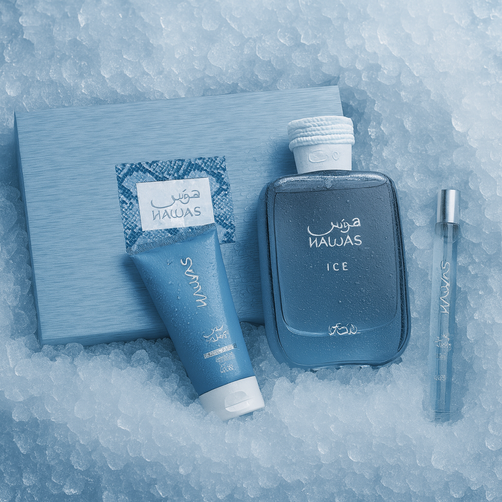 Rasasi Hawas Ice EDP 100ml + EDP 10ml + Shower Gel 60ml