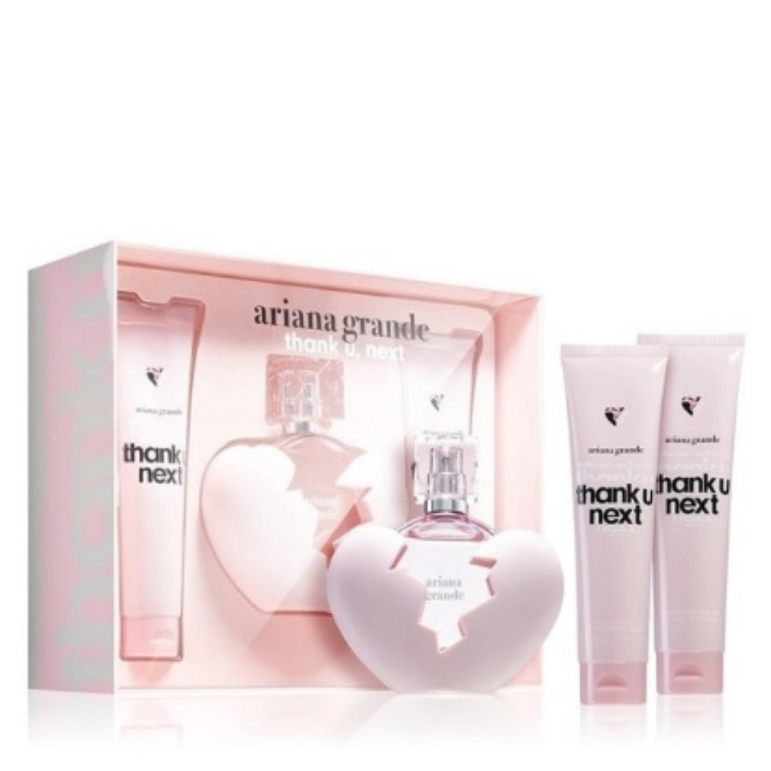 Ariana Grande Thank U Next Women Gift Set (Edp 100 Ml + Body Souffle 100 Ml + Bath & Shower Gel 100 Ml)