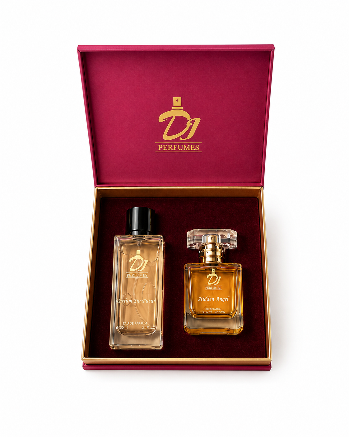 Celebration Gift Set by DJ Perfumes for Men & Women (Parfum Du Futur 100ml for Men + Hidden Angel 100ml for Women)