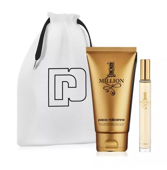 Paco Rabanne 1 Million - EDT 10ml Travel Spray + 100ml Shower Gel + Pouches For Men